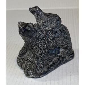 Jolin Canada Bear Hand Carved Soapstone Figurine Native Sculpture